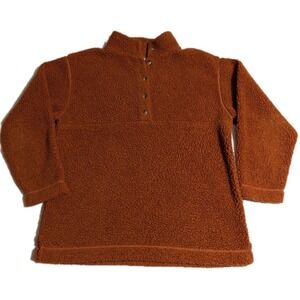 Vintage LL Bean Sherpa Fleece Pullover Womens M Made in USA